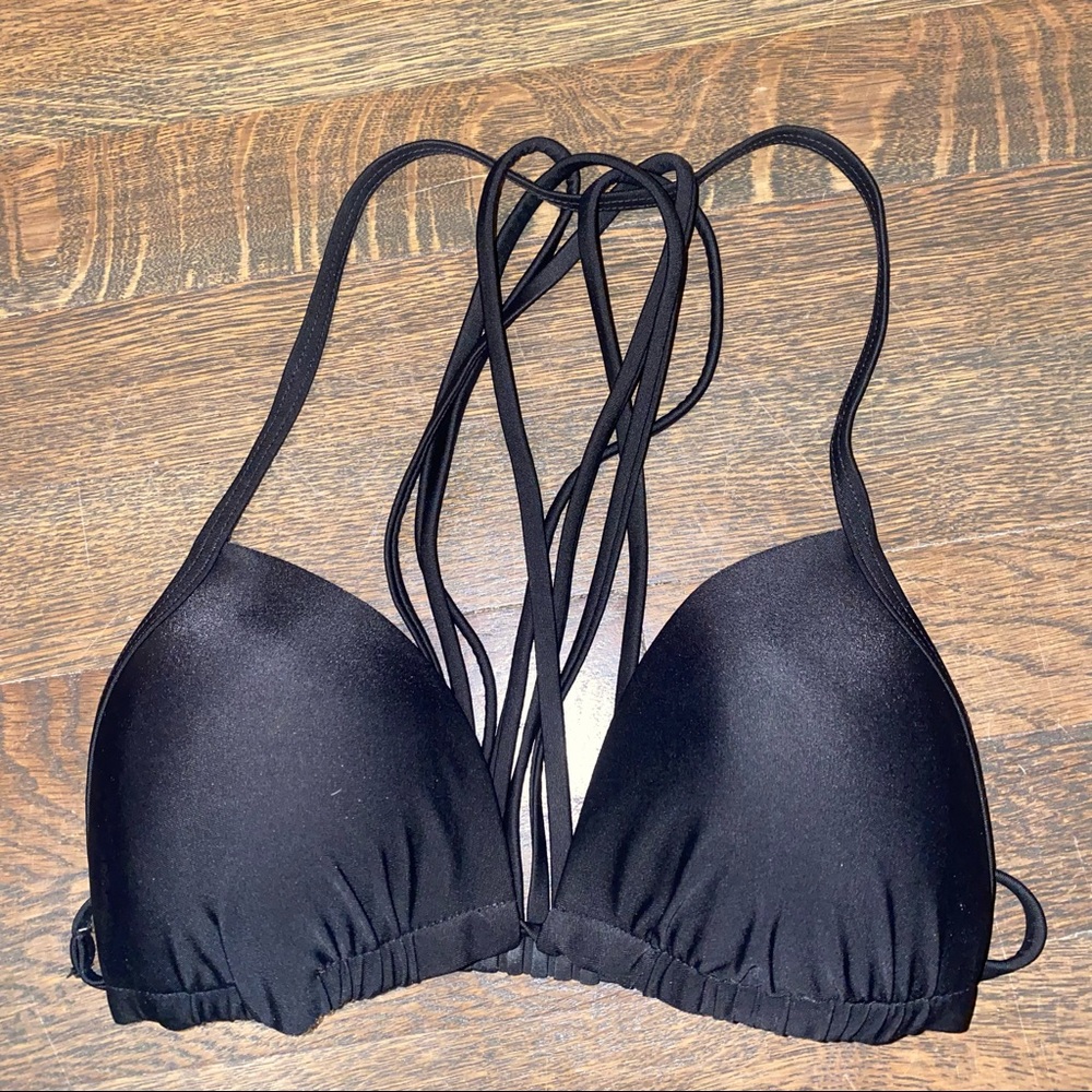 Aerie Black Triangle Bathing Suit Top